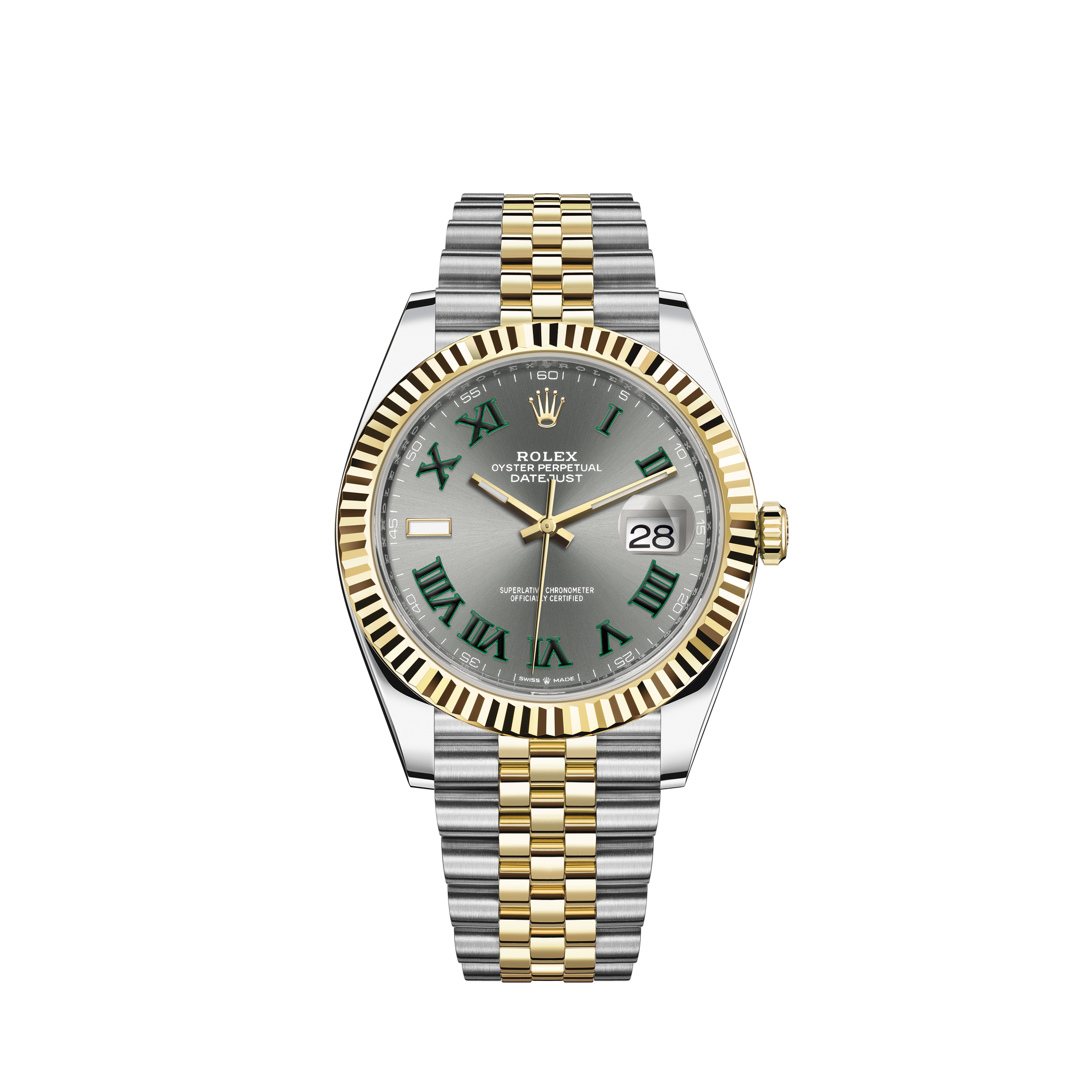 Rolex Datejust II 41mm Diamond Bezel/Lugs/Bracelet/Royal Pink MOP Roman Watch