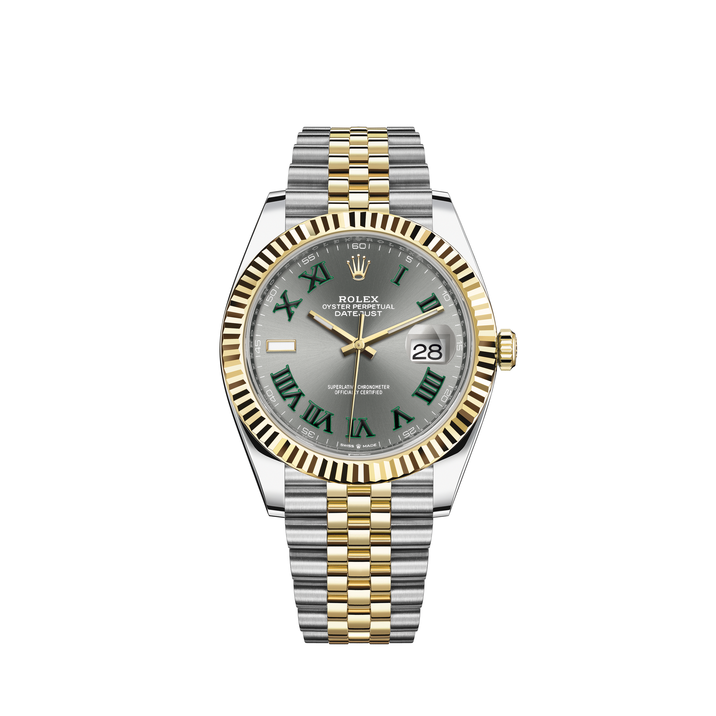 Rolex Ladies Rolex White Diamond Dial Datejust 18k White Gold & Stainless Steel Watch