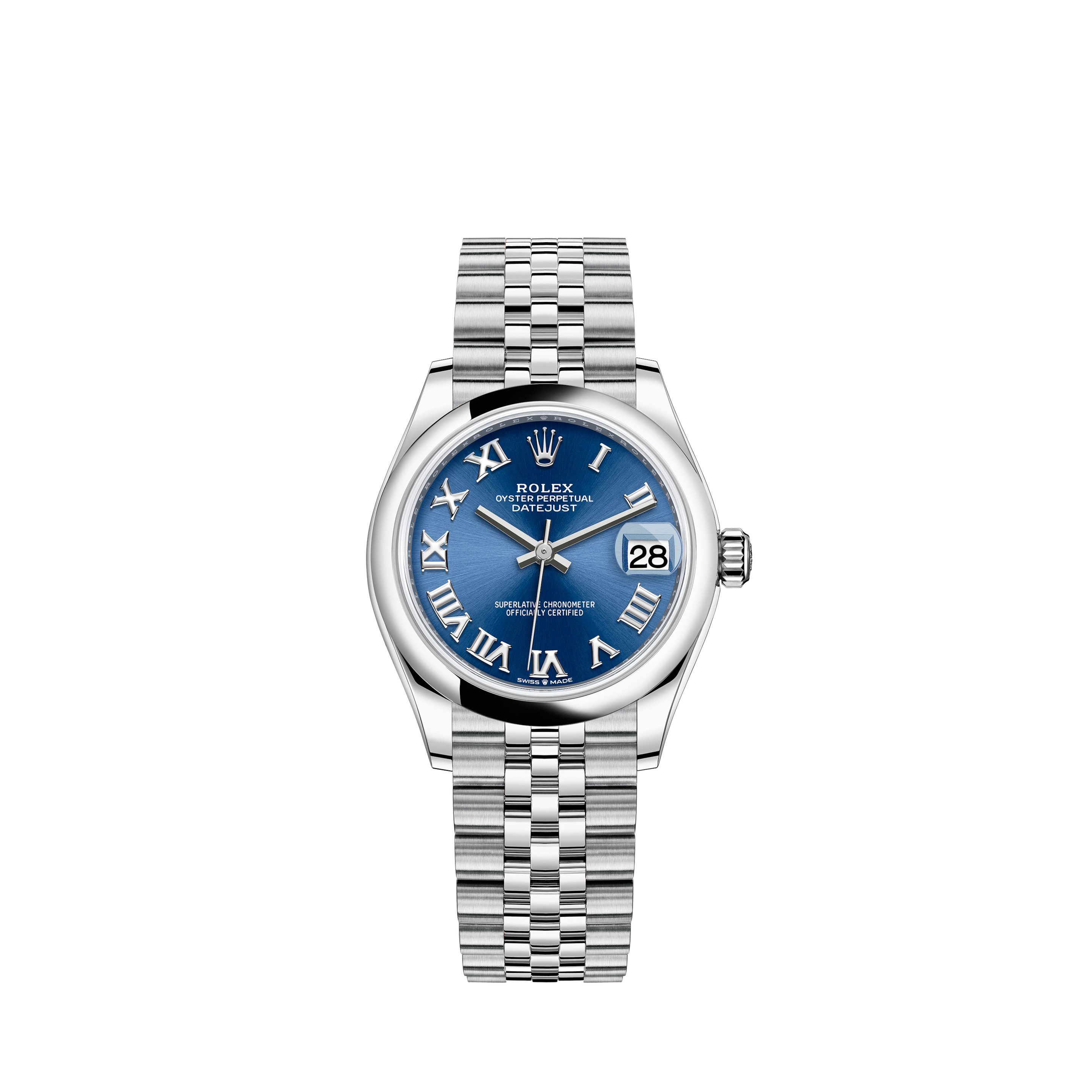 Rolex [204] E No. 1990-1991 Manufactured PRODUCT ROLEX Rolex Datejust 69174 Blue Roman Dial WG/SS White Gold/Stainless Automatic Old Women's Watch Watch