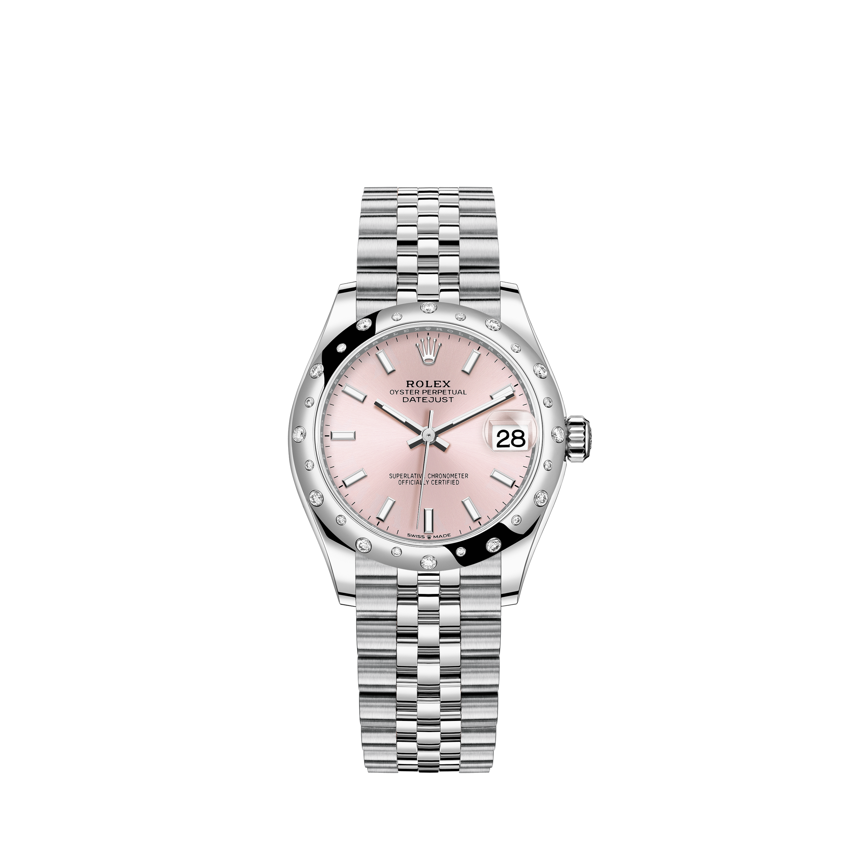 Rolex Ladies Rolex 26mm Datejust Silver Color Diamond Dial