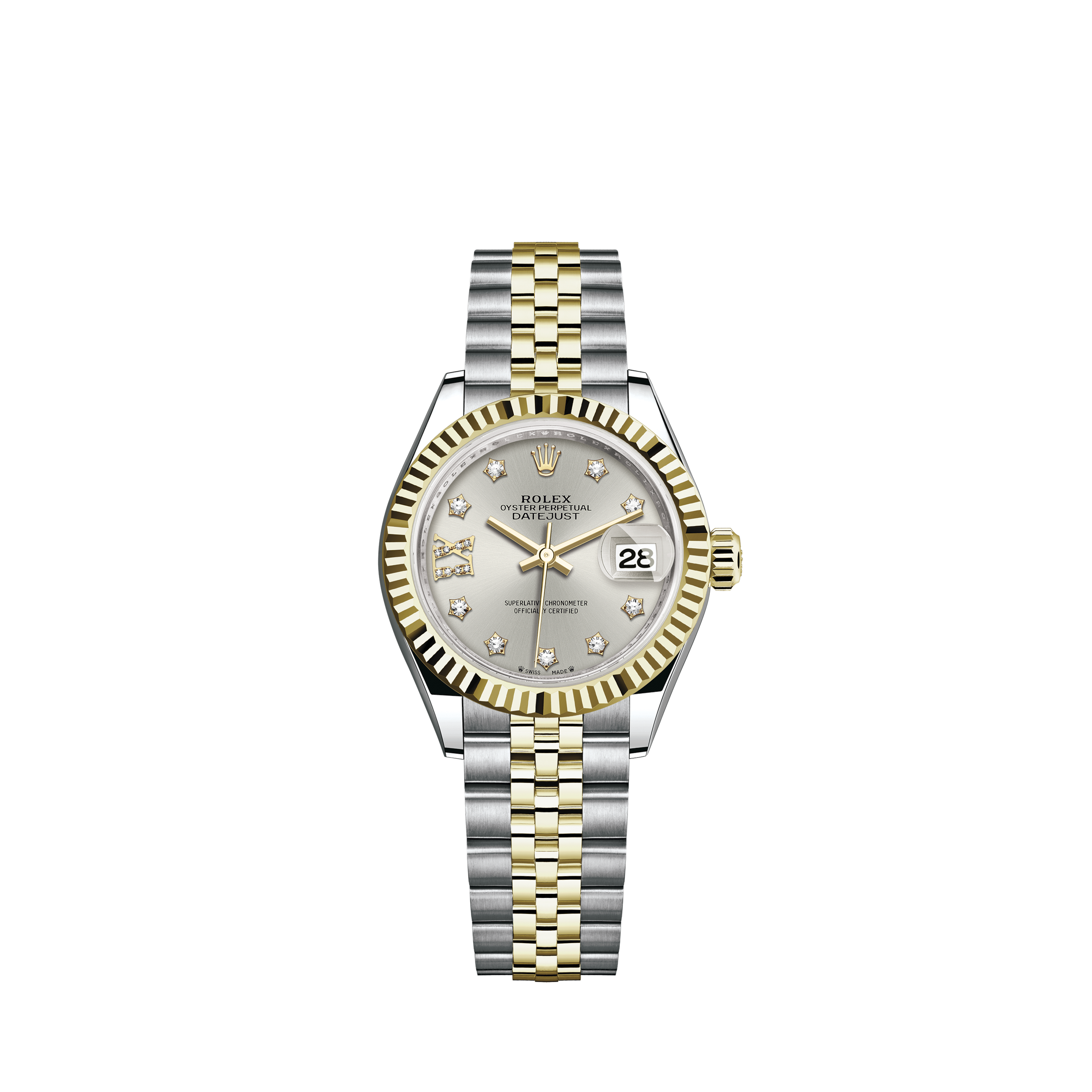 Rolex Datejust 36mm - Steel and White Gold - Diamond Bezel - Jubilee 126284RBR MDJRolex Datejust 36mm - Steel and White Gold - Diamond Bezel - Jubilee 126284RBR PDR69J