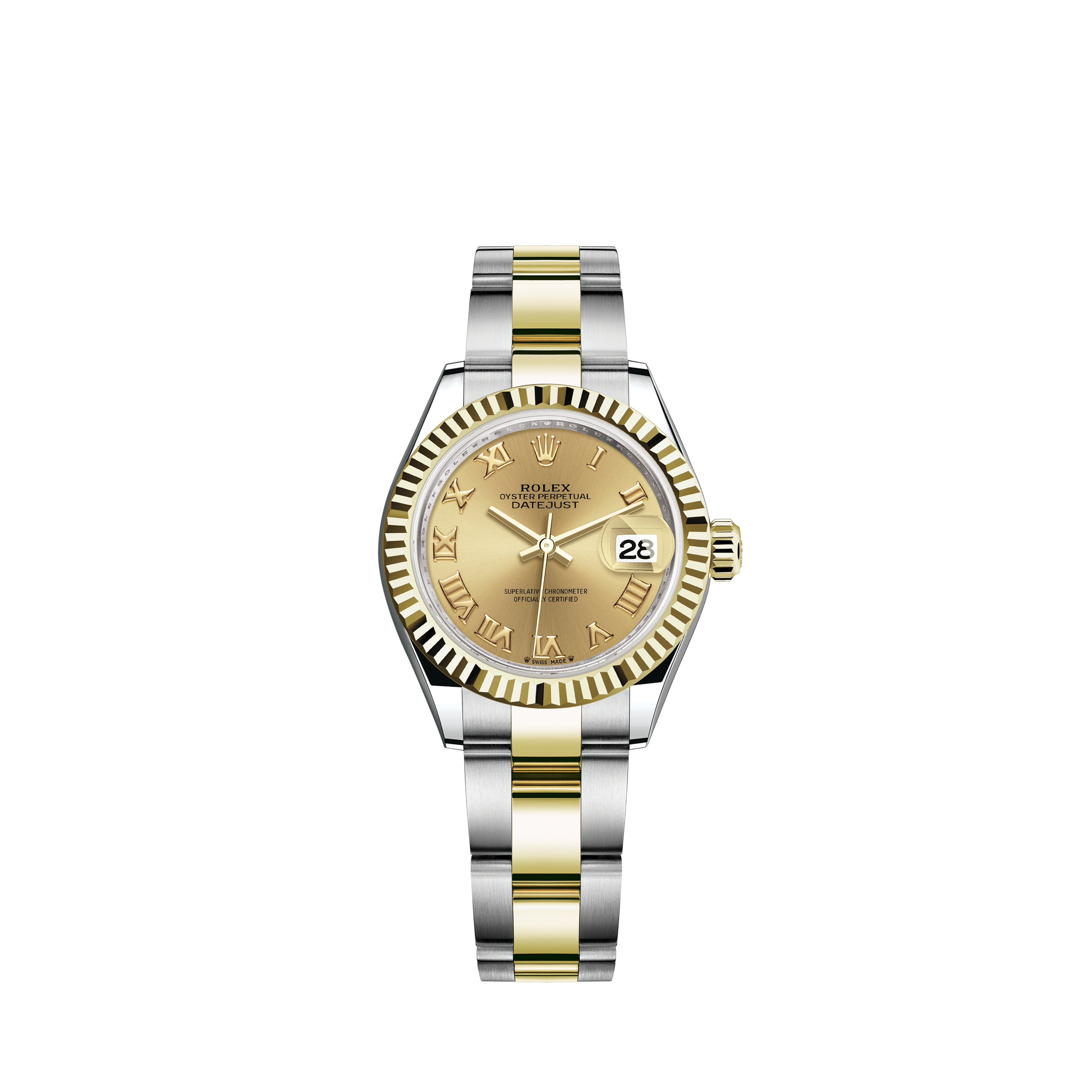 Rolex Datejust Steel Yellow Gold Diamond Dial Ladies Watch 69173