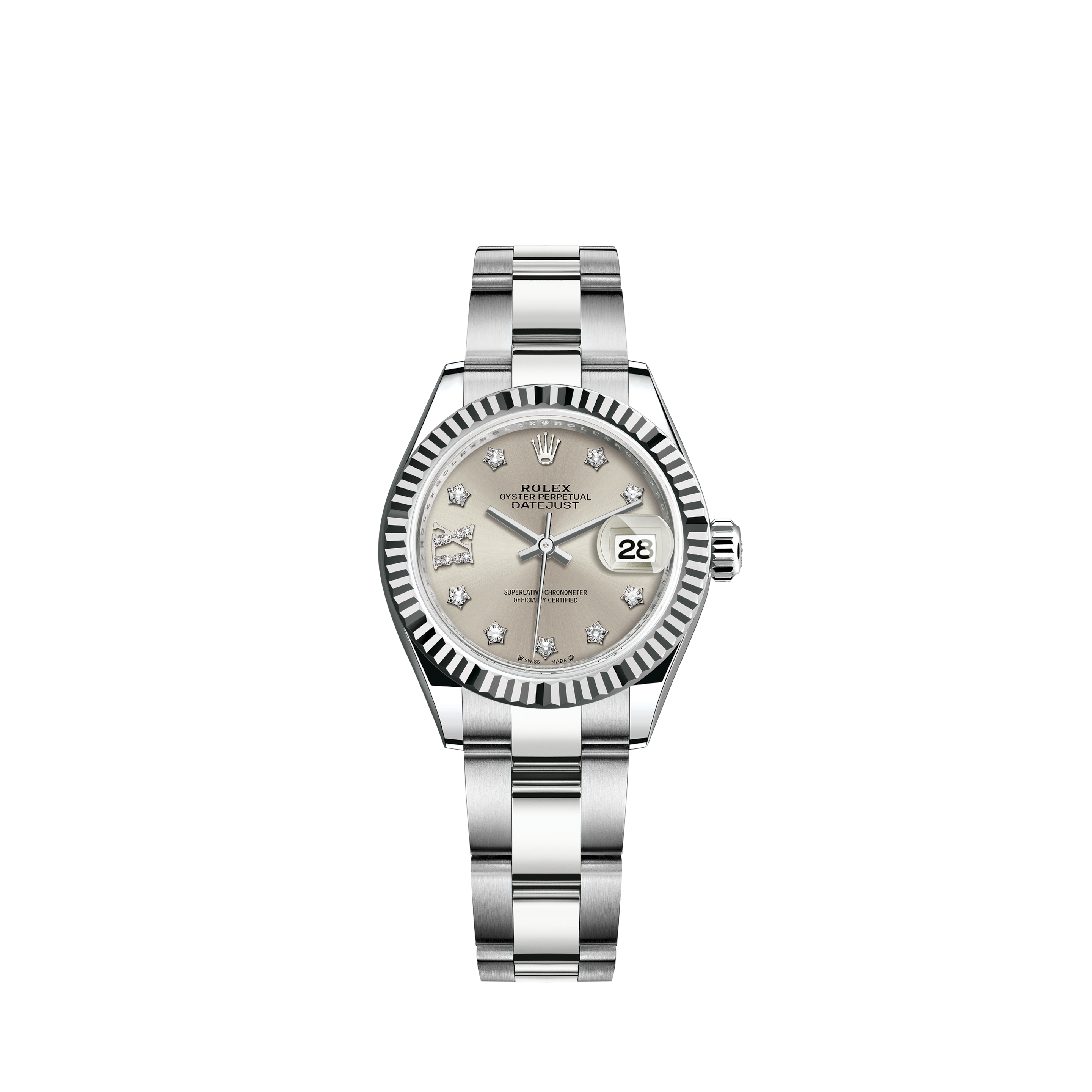 Rolex Women's Rolex 31mm Datejust Two Tone Jubilee White MOP Mother of Pearl Dial Diamond Accen Bezel + Lugs + Emerald