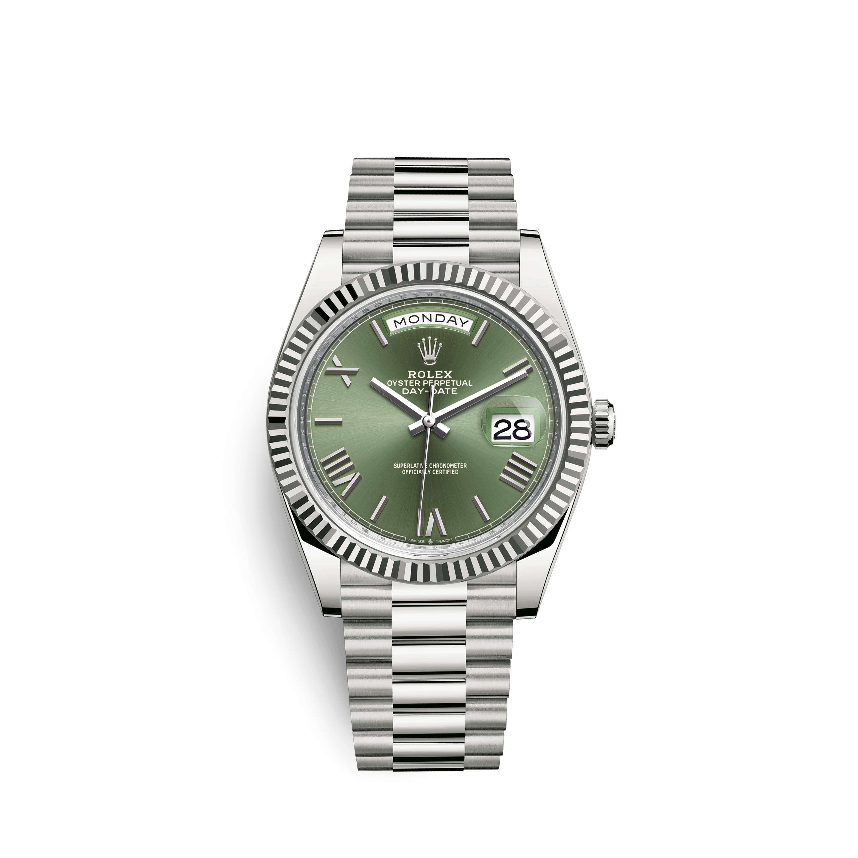 Rolex Day-Date 40 Watch: 18 ct white 
